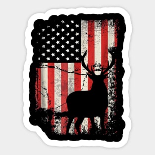 Deer Hunting Flag Sticker